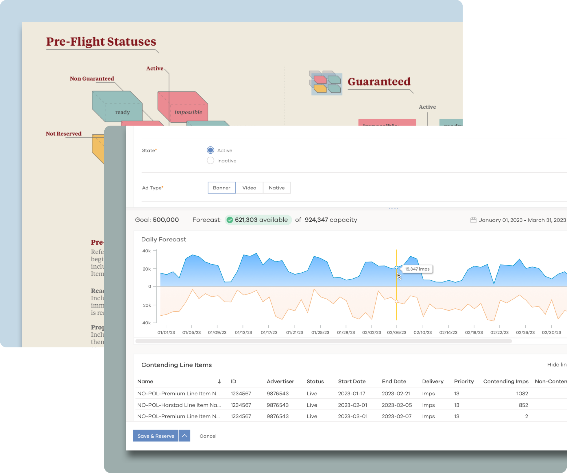Screenshots documenting the Servor of Record project.